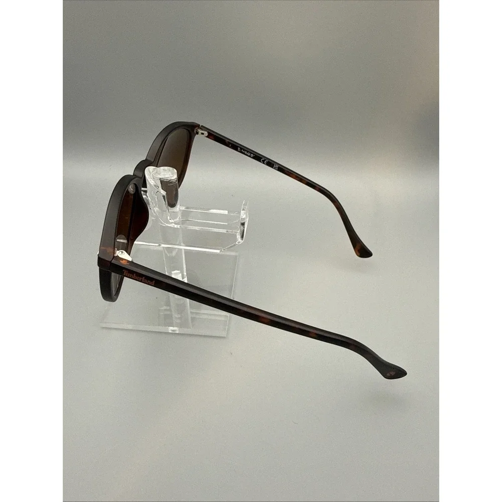 Timberland Unisex Sunglasses TB7185 Round Tortoise Frames - Lens Polarized Brown